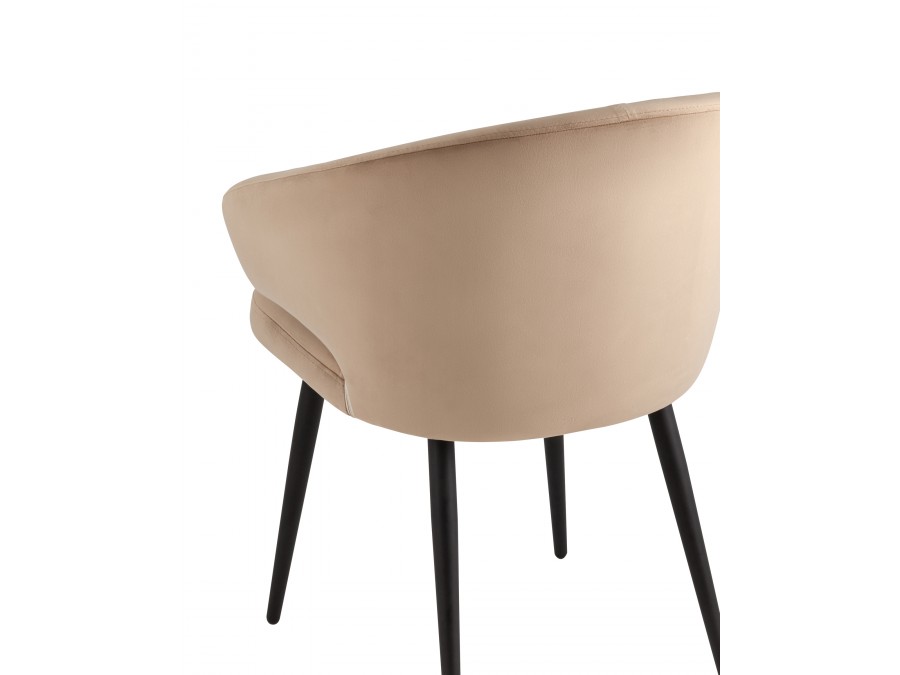 Стул с подлокотниками Codo велюр капучино