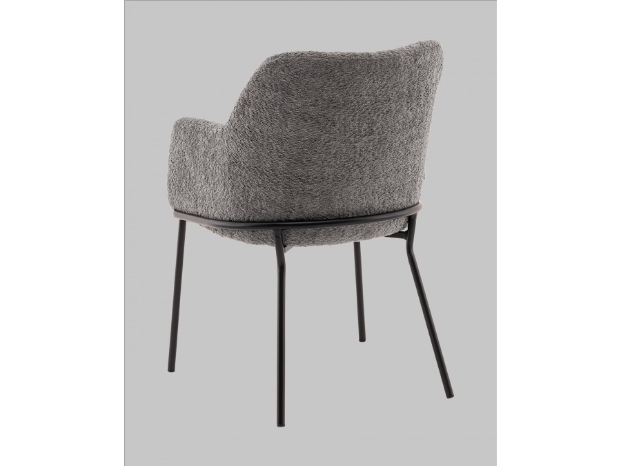 Стул с подлокотниками Кози new ткань букле тёмно-серый