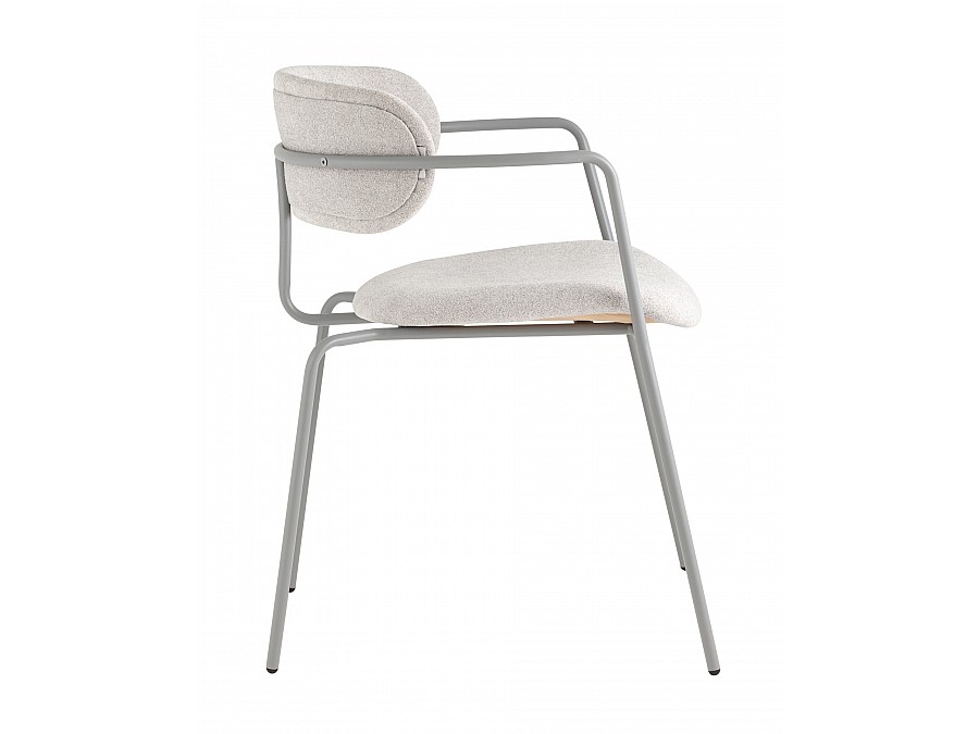 Стул Дженни букле светло-серый каркас серый муар