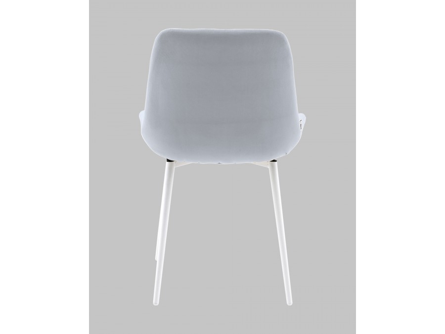 Стул Флекс N светло-серый белые ножки