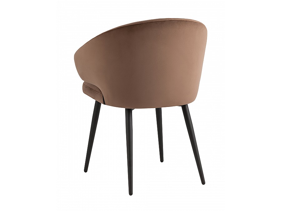 Стул с подлокотниками Codo велюр коричневый