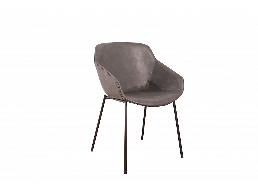 Стул Ashby экокожа серый сиденье