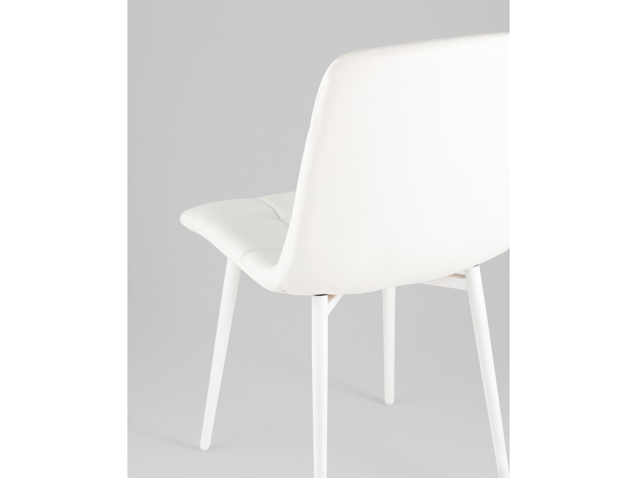 Стул Одди NEW экокожа белый белые ножки