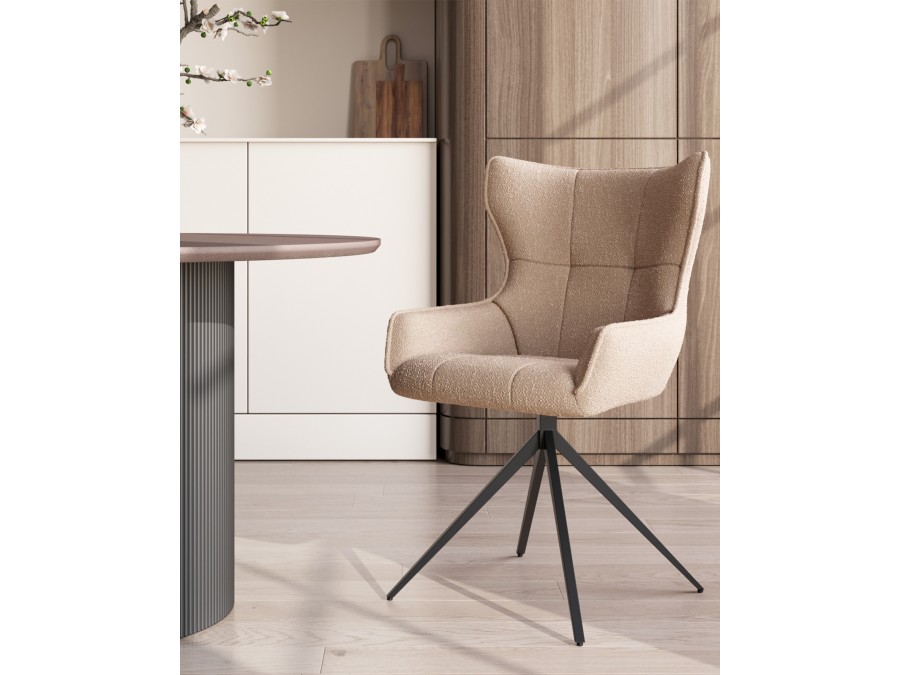 Стул Carlene вращающийся бежевый