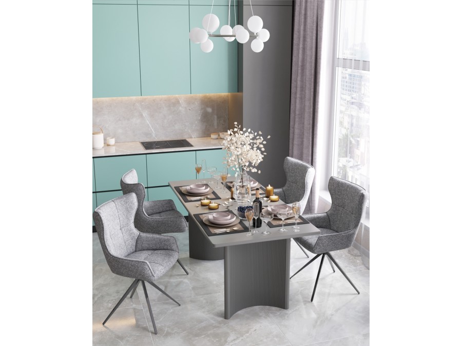 Стул Carlene вращающийся серый