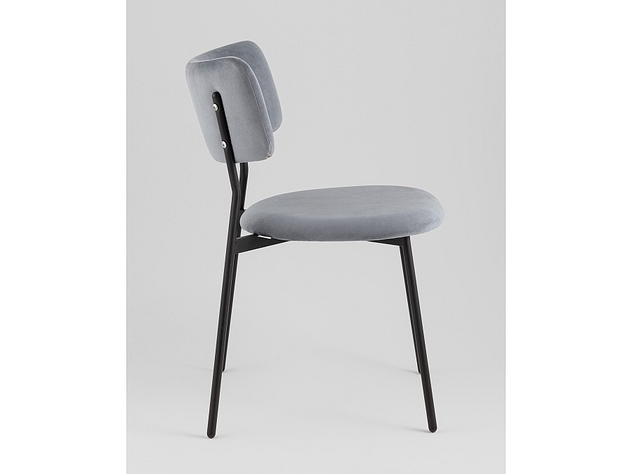 Стул Амелия велюр серо-голубой