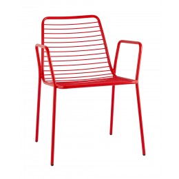 Стул с подлокотниками Дели металл красный