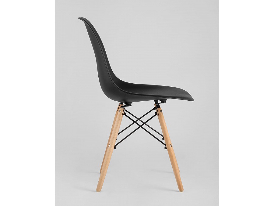 Стул Eames Style DSW черный (разборный каркас)