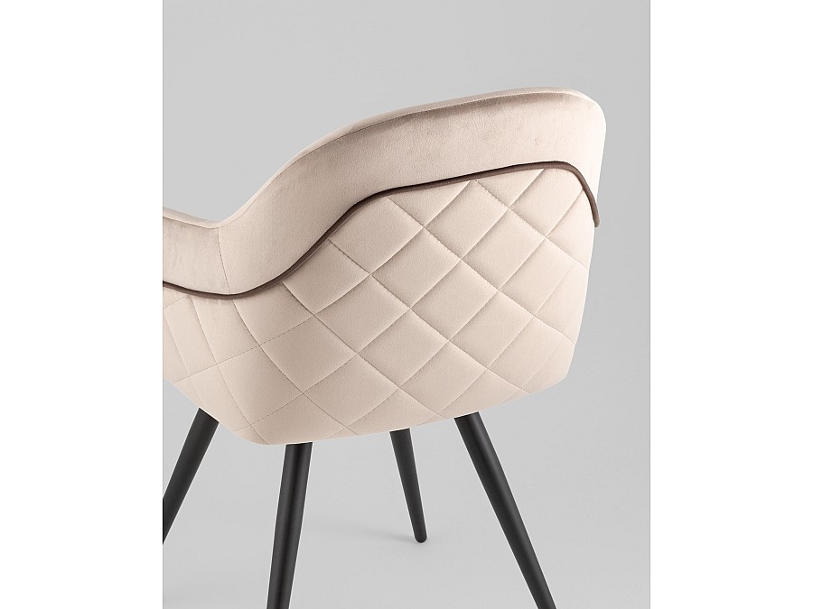 Стул вращающийся Новел New велюр серо-коричневый