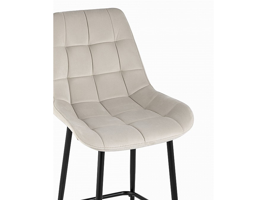 Стул полубарный Флекс велюр бежевый