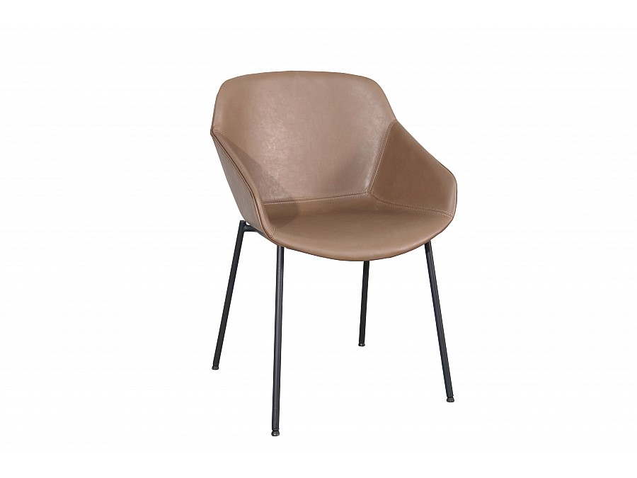 Стул Ashby экокожа светло-коричневый сиденье