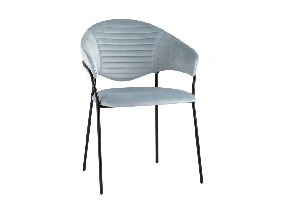 Стул Алексис велюр пыльно-голубой