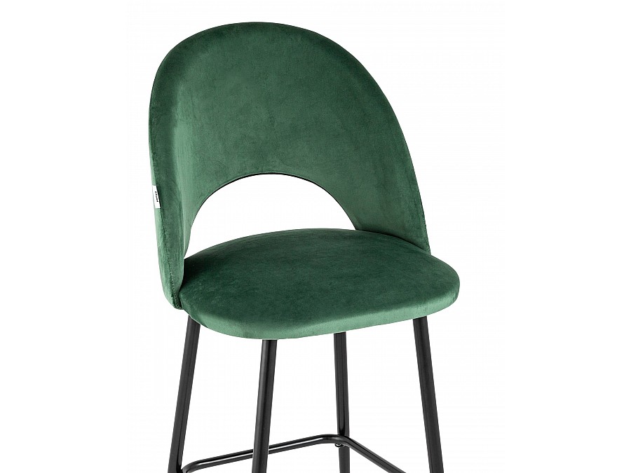 Стул барный Меган велюр зеленый