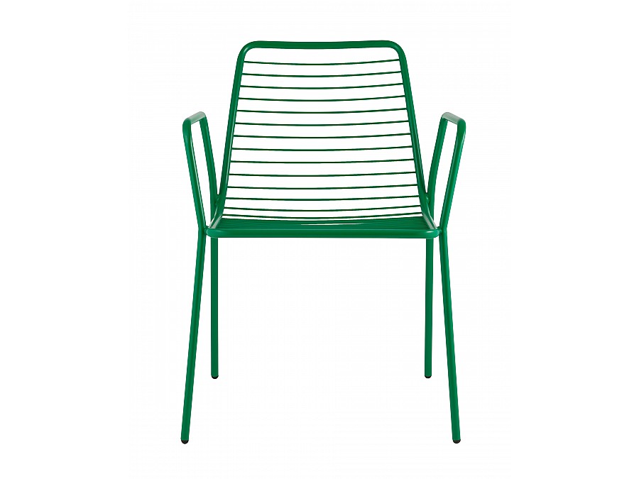 Стул с подлокотниками Дели металл зеленый