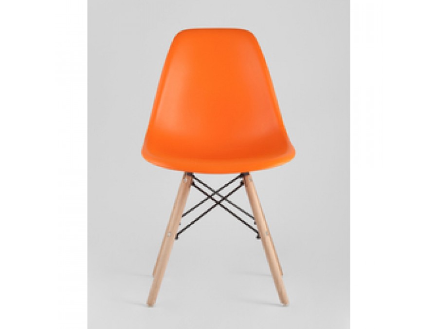 Стул Eames Style DSW оранжевый (разборный каркас)