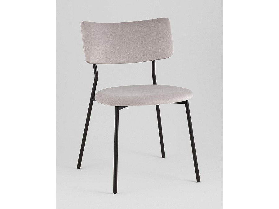 Стул Амелия велюр светло-серый