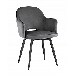 Стул Венера вращающийся, велюр серый NP