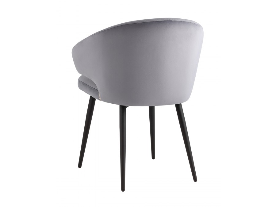 Стул с подлокотниками Codo велюр серый