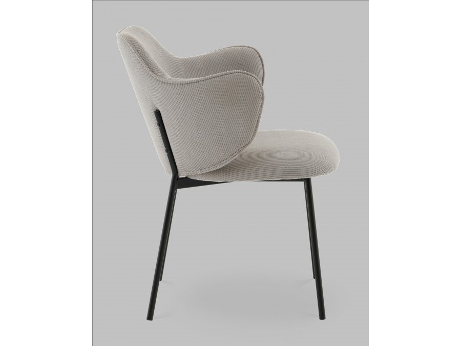 Стул Джиннет NEW велюр светло-серый