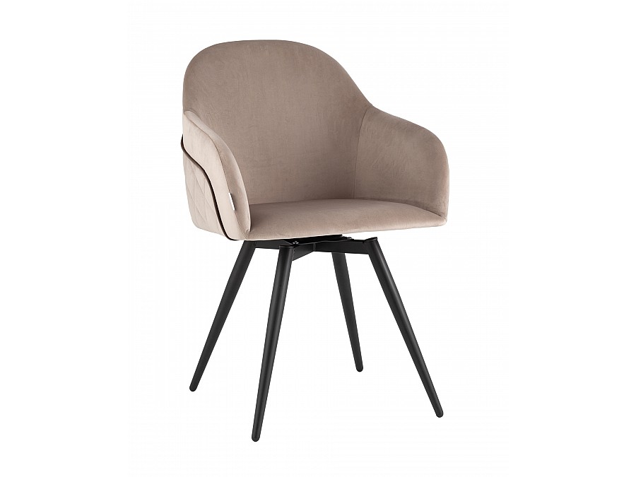 Стул вращающийся Новел New велюр серо-коричневый