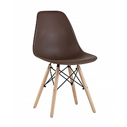 Стул Eames Style DSW коричневый (разборный каркас)