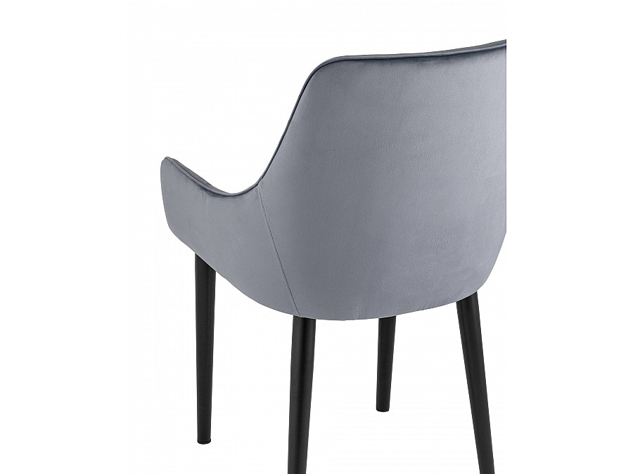 Стул Джоан велюр серый