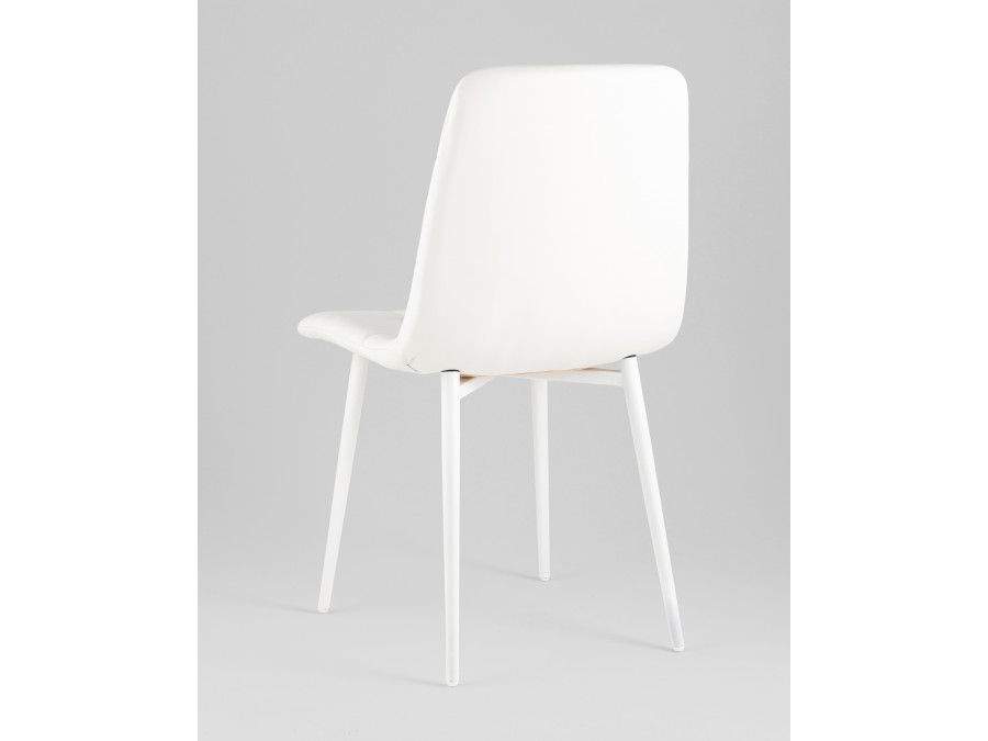 Стул Одди NEW экокожа белый белые ножки