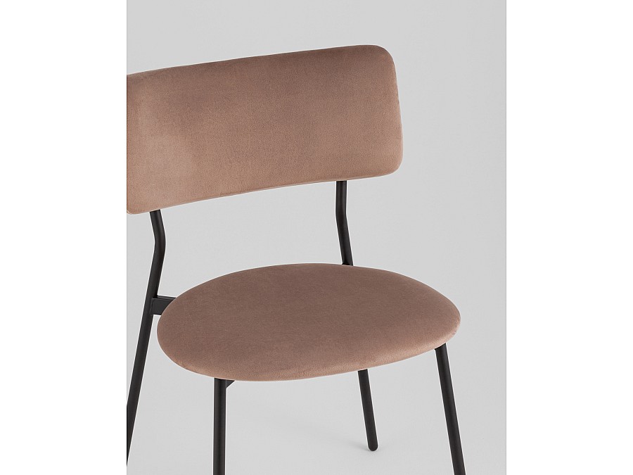 Стул Амелия велюр коричневый