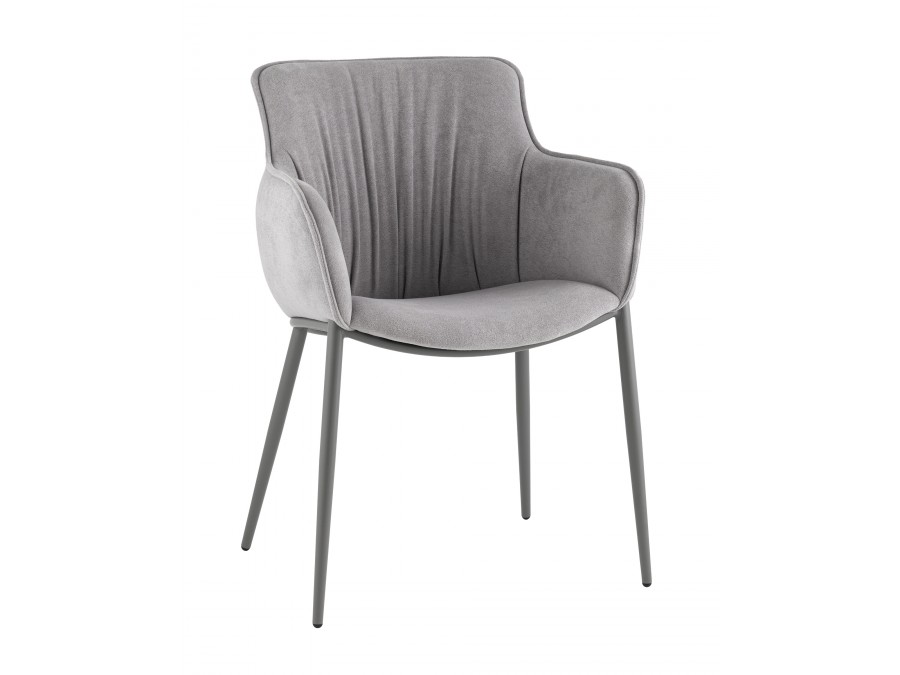 Стул Твигги велюр серый, каркас серый