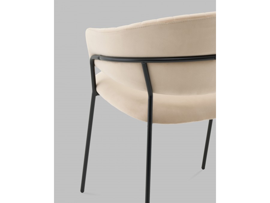 Стул Бруно NEW велюр кремовый