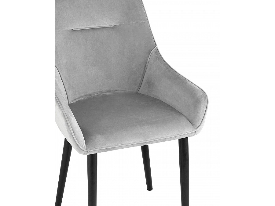 Стул Джоан велюр светло-серый