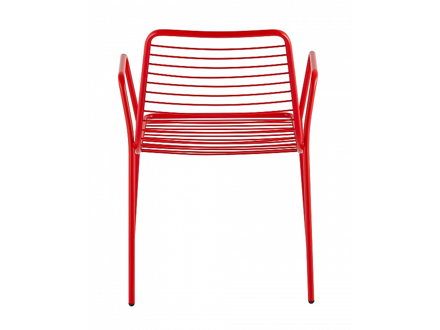Стул с подлокотниками Дели металл красный