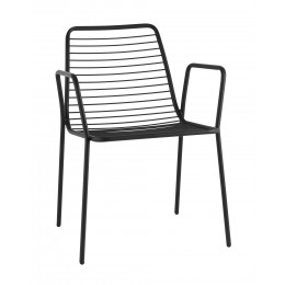 Стул с подлокотниками Дели металл черный