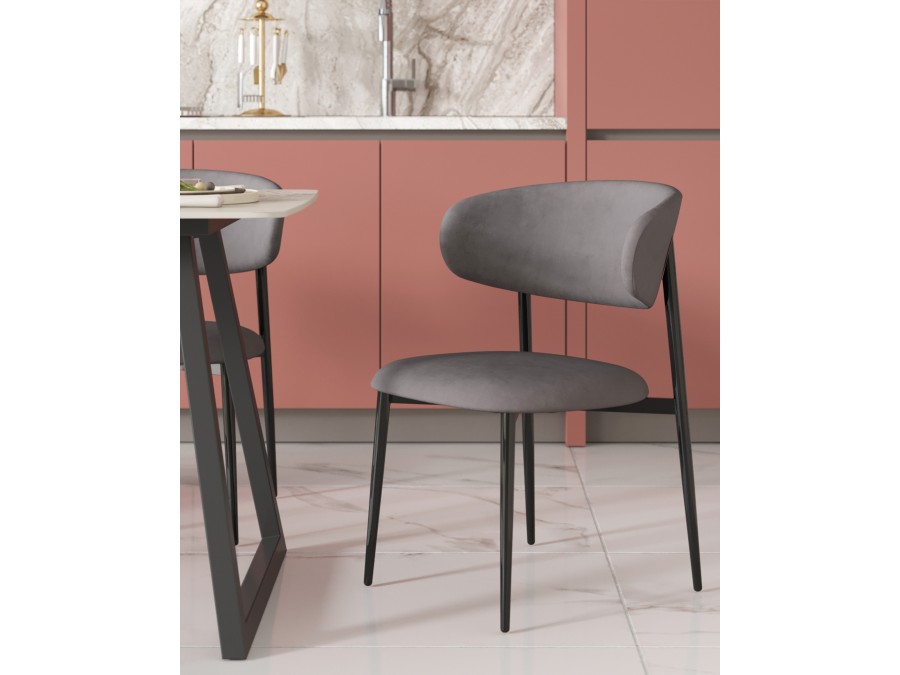 Стул Килиан велюр серый