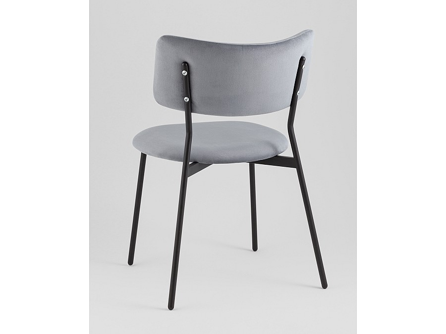 Стул Амелия велюр серо-голубой