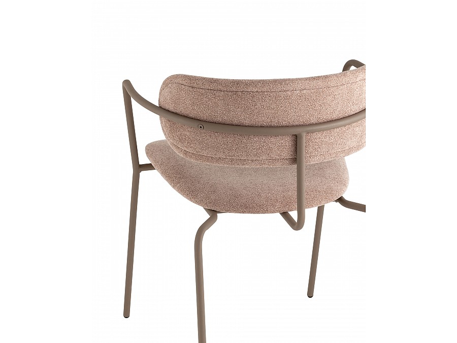 Стул Дженни букле бежевый каркас бежево-серый матовый