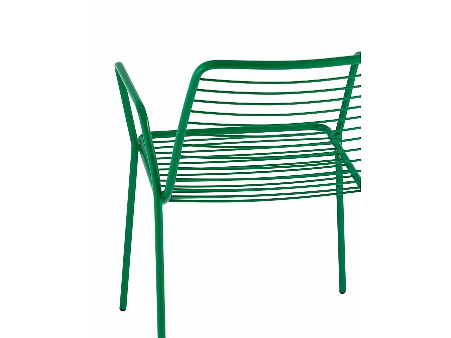Стул с подлокотниками Дели металл зеленый