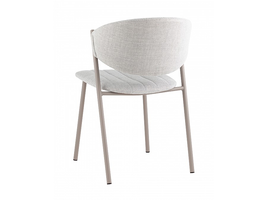 Стул Харпер ткань рогожка серо-голубой каркас серый матовый