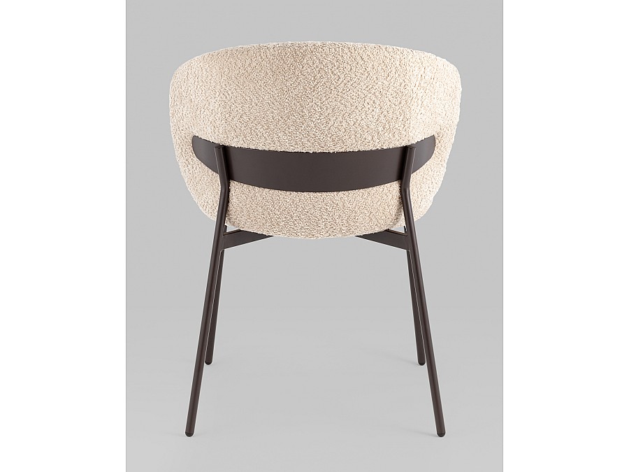 Стул Блейз букле капучино каркас серо-коричневый