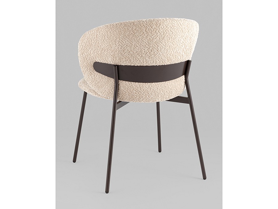 Стул Блейз букле капучино каркас серо-коричневый