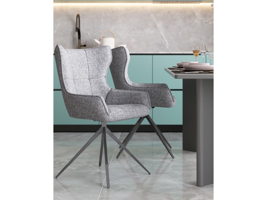 Стул Carlene вращающийся серый