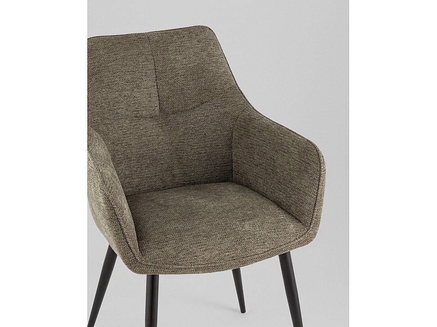 Стул обеденный Lynet рогожка серо-зеленый