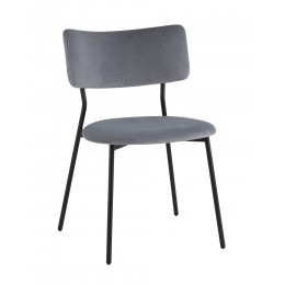 Стул Амелия велюр серо-голубой