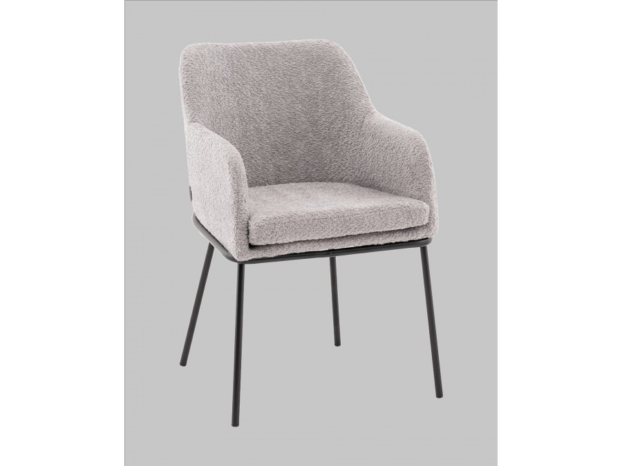 Стул с подлокотниками Кози new ткань букле серый