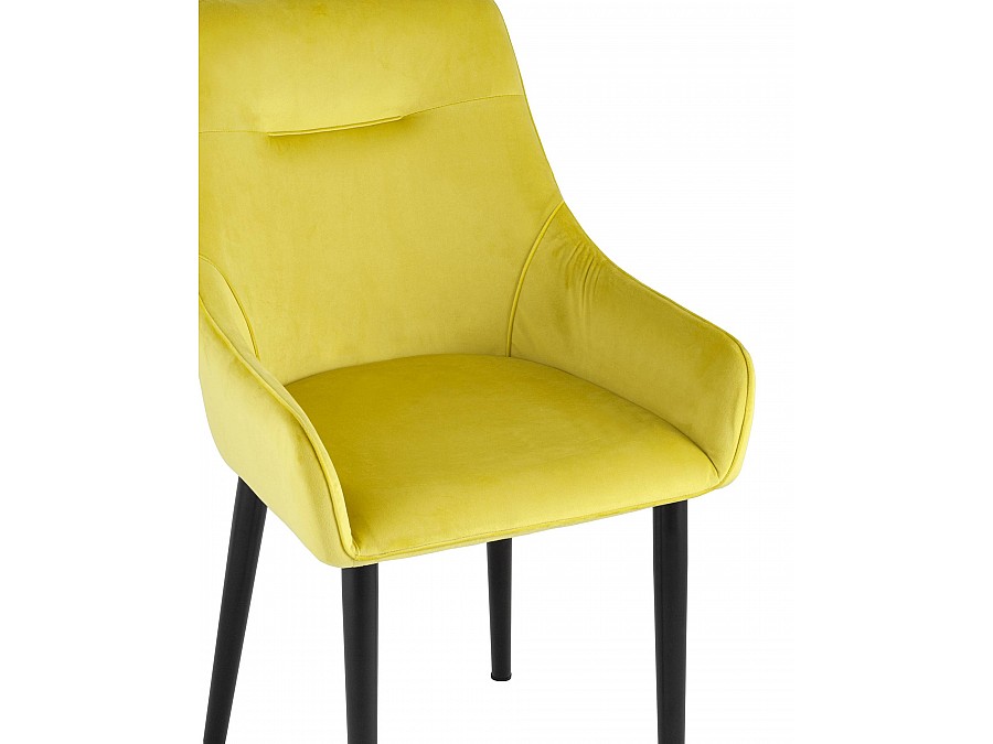 Стул Джоан велюр жёлтый