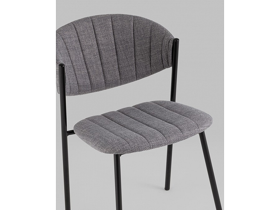 Стул Харпер ткань рогожка серый