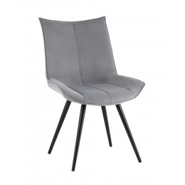 Стул вращающийся Робб велюр серый