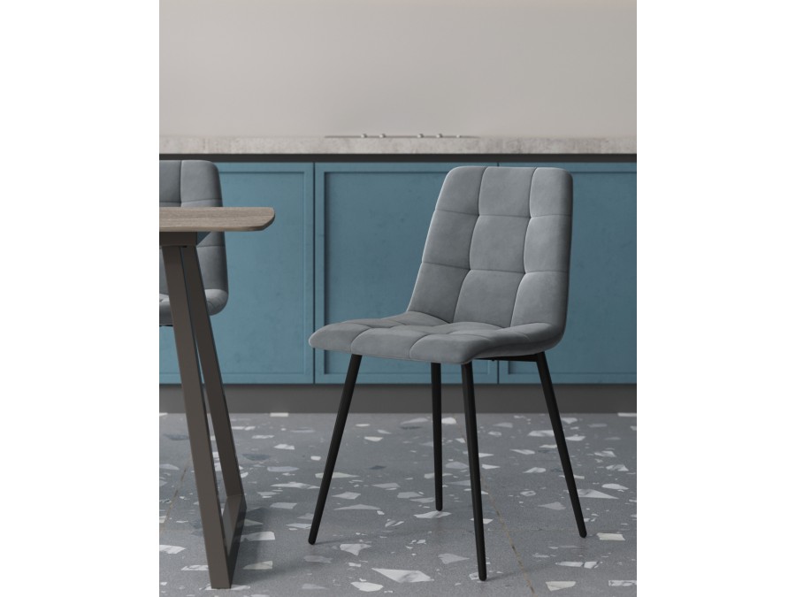 Стул Одди NEW велюр серый