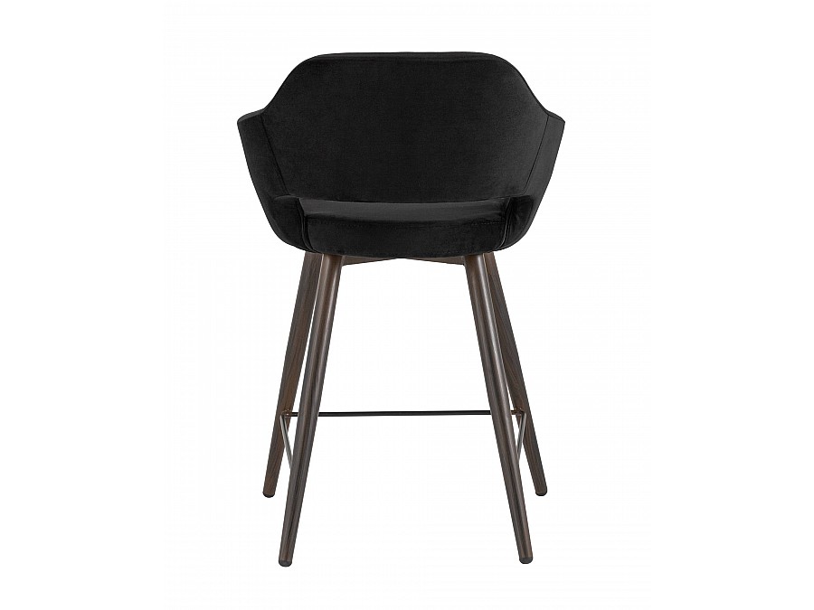Стул полубарный Саймон велюр черный