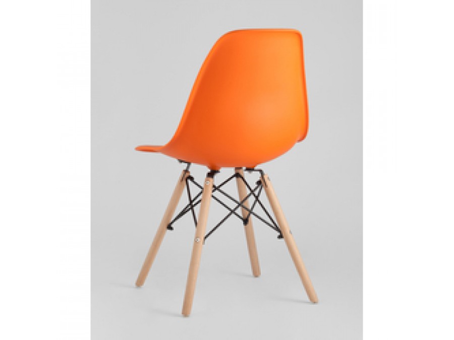 Стул Eames Style DSW оранжевый (разборный каркас)